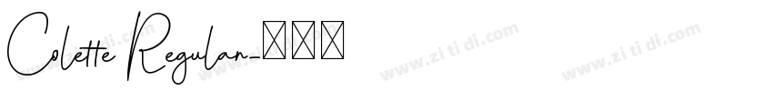 Colette Regular字体转换